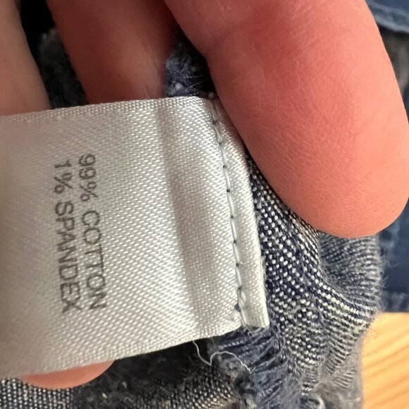 J. Jill Full‎ Snap Demin Spread Collar Long Sleeve Shirt Dress Size SP - Picture 9 of 10